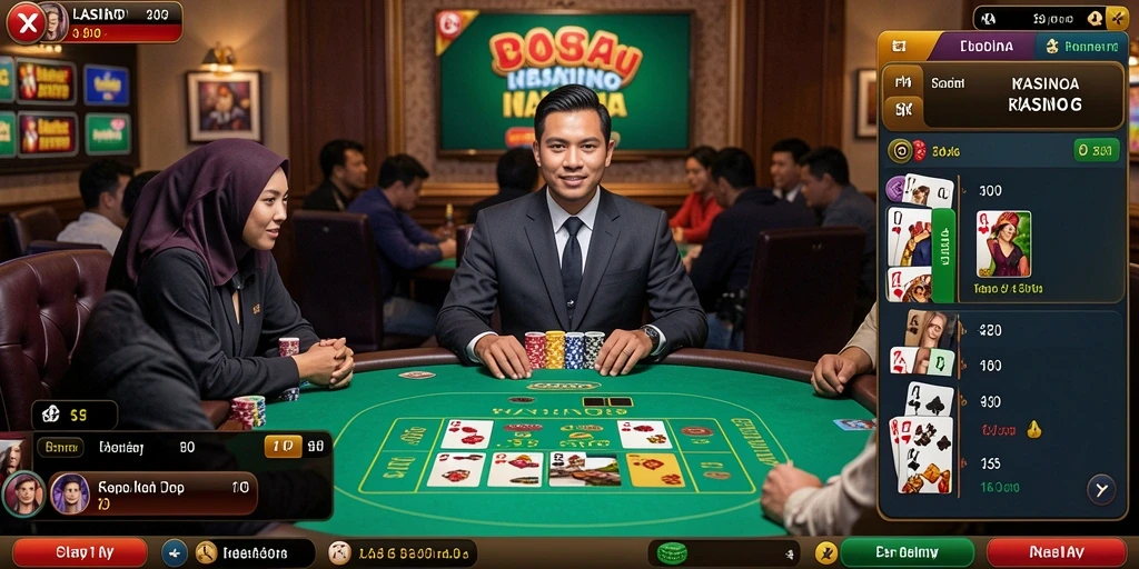 Screenshot dengan antarmuka permainan yang menarik.